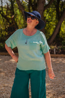 Linen KARINA - 3133 Light Weight Italian Linen Top - Vera Tucci OriginalsGianni Moda